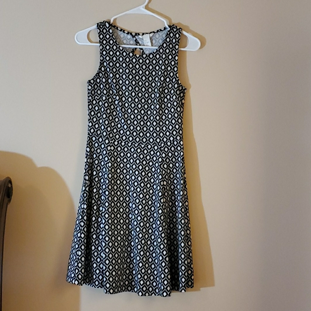 H&M black and white dress
